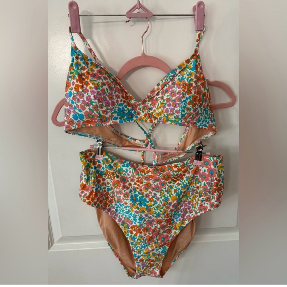 J. Crew Vibrant Floral Bikini